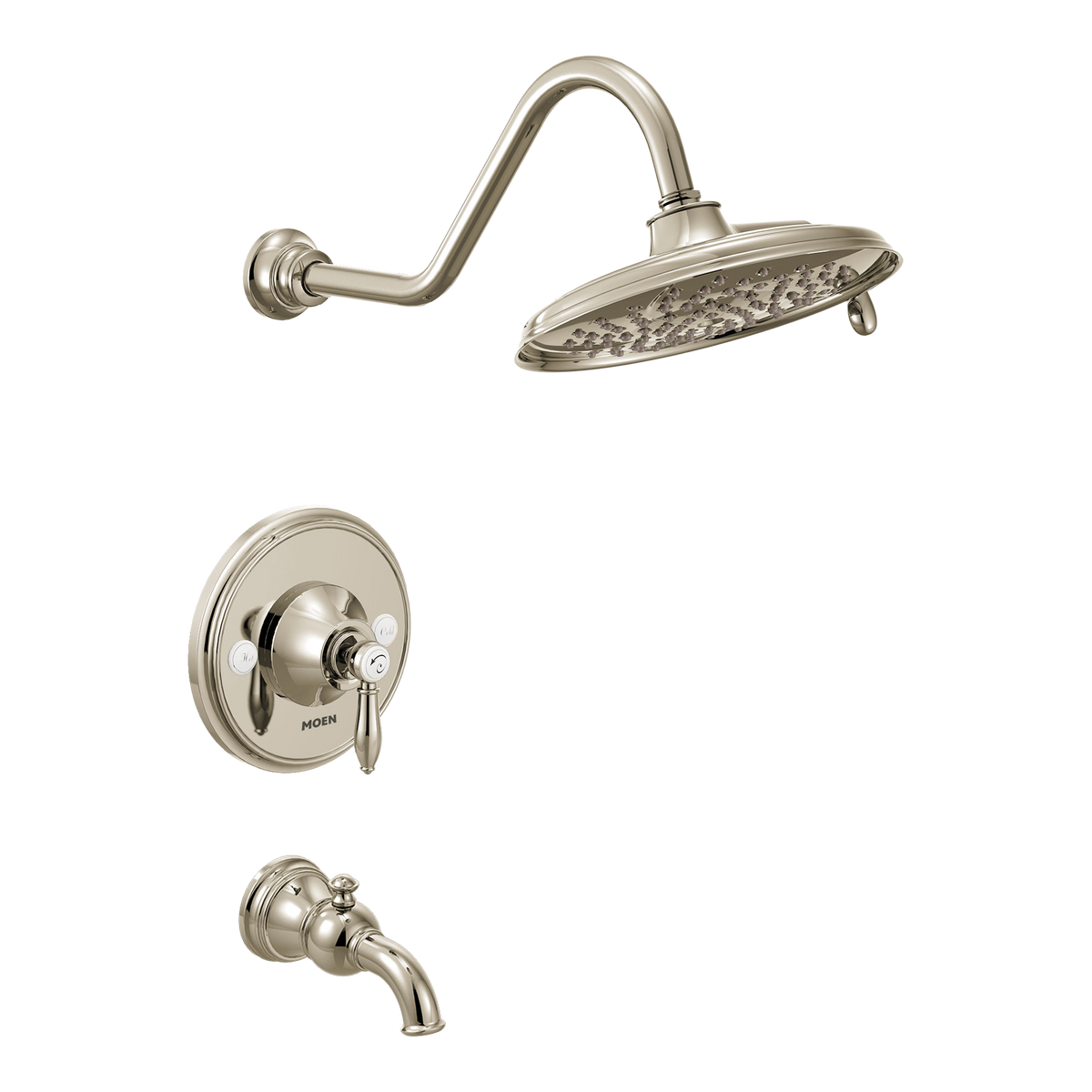 Moen Weymouth Posi-Temp Eco-Performance Tub/Shower TS32104EP in Polished Nickel (TS32104EPNL)