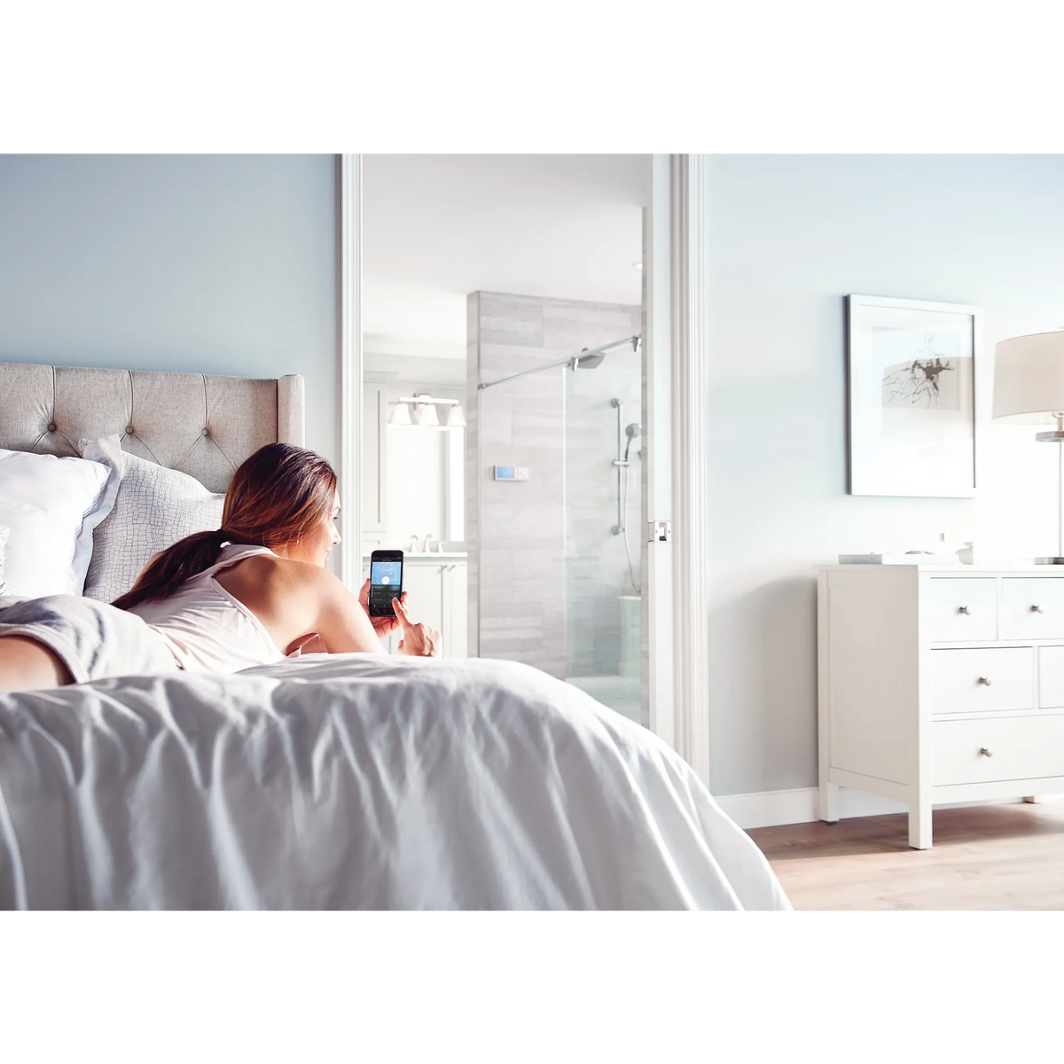 Moen Smart Shower 2-Outlet Shower Controller In TS3302TB in Terra Beige (TS3302TB) - view 3