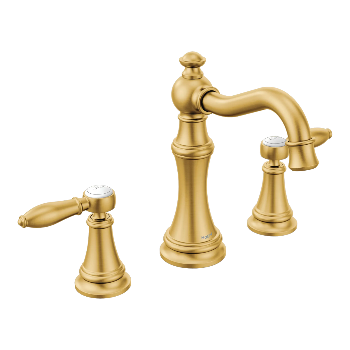 Moen Weymouth Two-Handle High-Arc Bathroom Faucet TS42108 in Brushed Gold (TS42108BG) - view 2