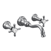 Moen Weymouth Two-Handle High-Arc Wall Mount Bathroom Faucet TS42112 in Chrome (TS42112)