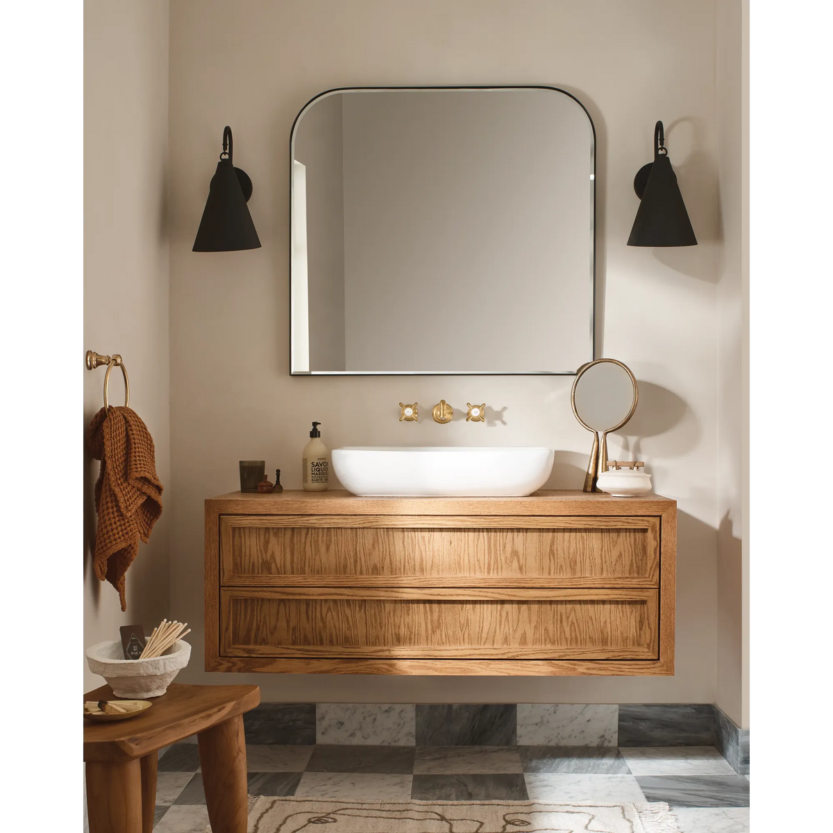 Moen Weymouth Two-Handle High-Arc Wall Mount Bathroom Faucet TS42112 in Brushed Gold (TS42112BG) - view 2