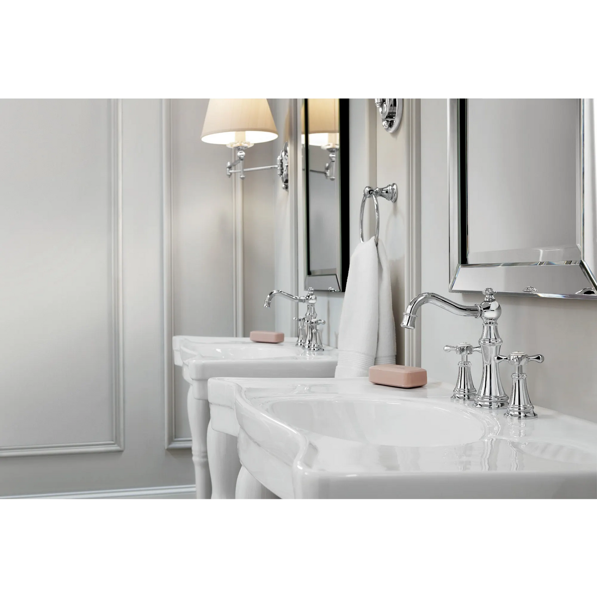 Moen Weymouth Two-Handle High-Arc Bathroom Faucet TS42108 in Chrome (TS42108) - view 3