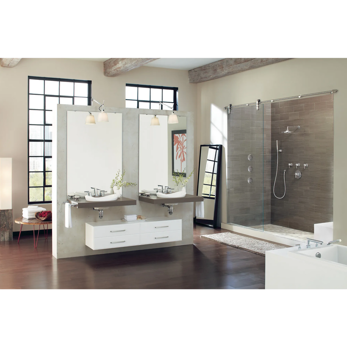 Moen Arris Two-Handle Diverter Roman Tub Faucet With Hand Shower TS93004 in Chrome (TS93004) - view 5