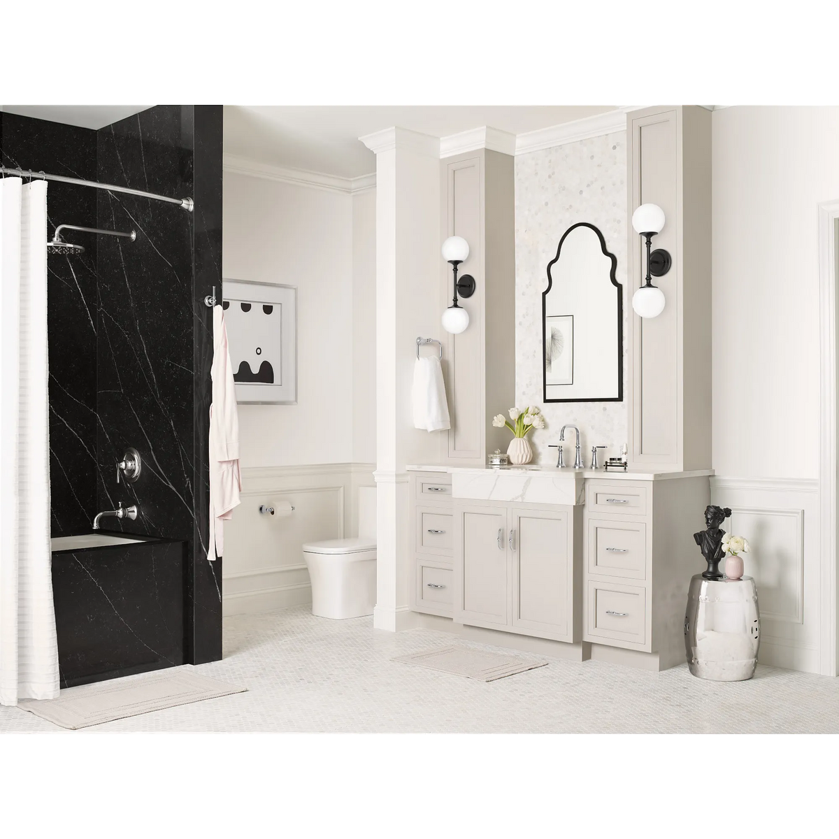 Moen Colinet Two-Handle High-Arc Bathroom Faucet TS44102 in Matte Black (TS44102BL) - view 2