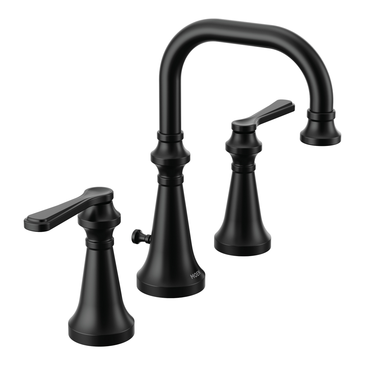 Moen Colinet Two-Handle High-Arc Bathroom Faucet TS44102 in Matte Black (TS44102BL)