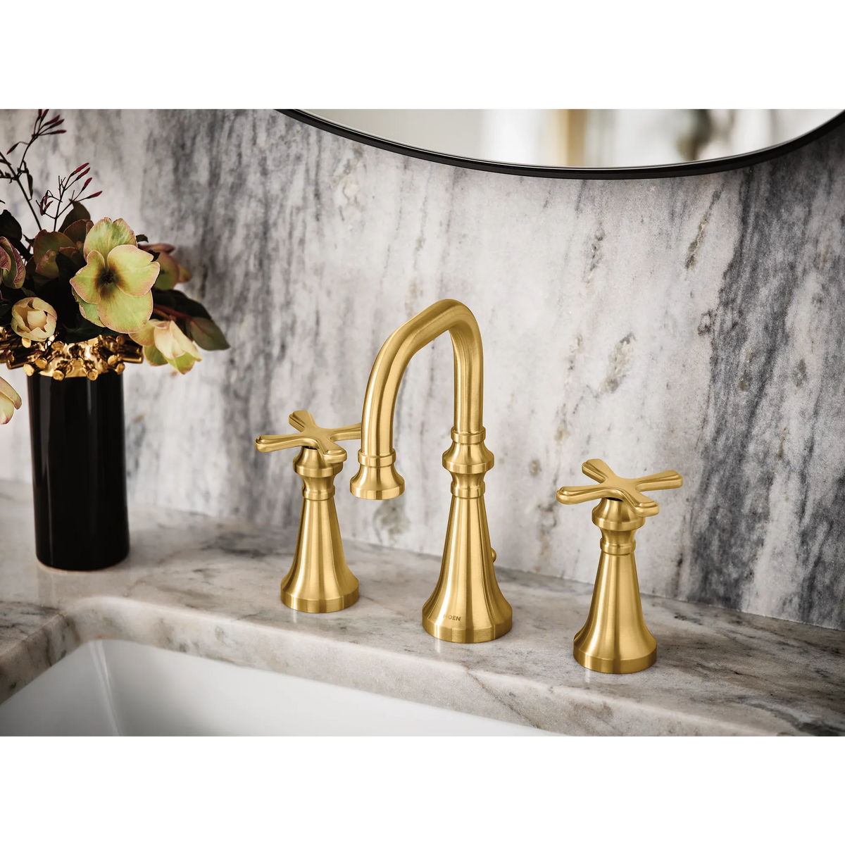 Moen Colinet Two-Handle High-Arc Bathroom Faucet TS44103 in Brushed Gold (TS44103BG) - view 2