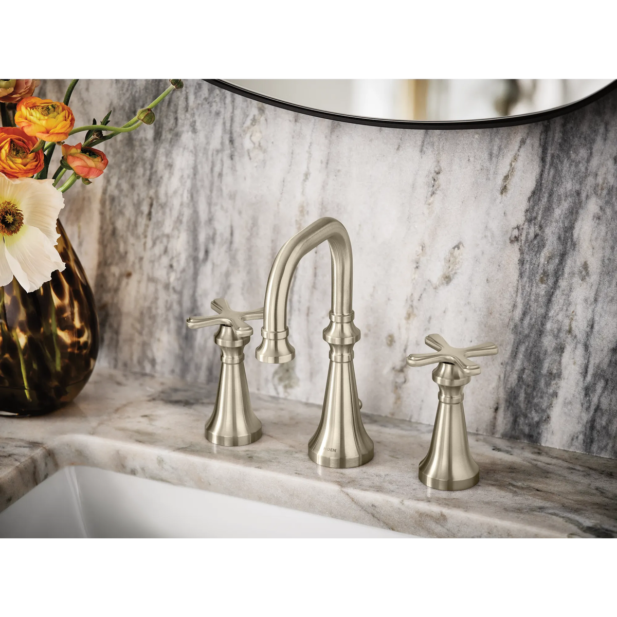 Moen Colinet Two-Handle High-Arc Bathroom Faucet TS44103 in Brushed Nickel (TS44103BN) - view 5