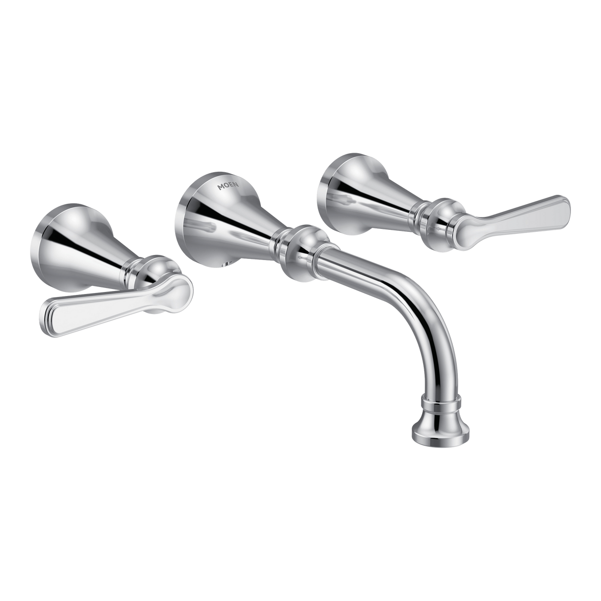 Moen Colinet Two-Handle Wall Mount Bathroom Faucet TS44104 in Chrome (TS44104)