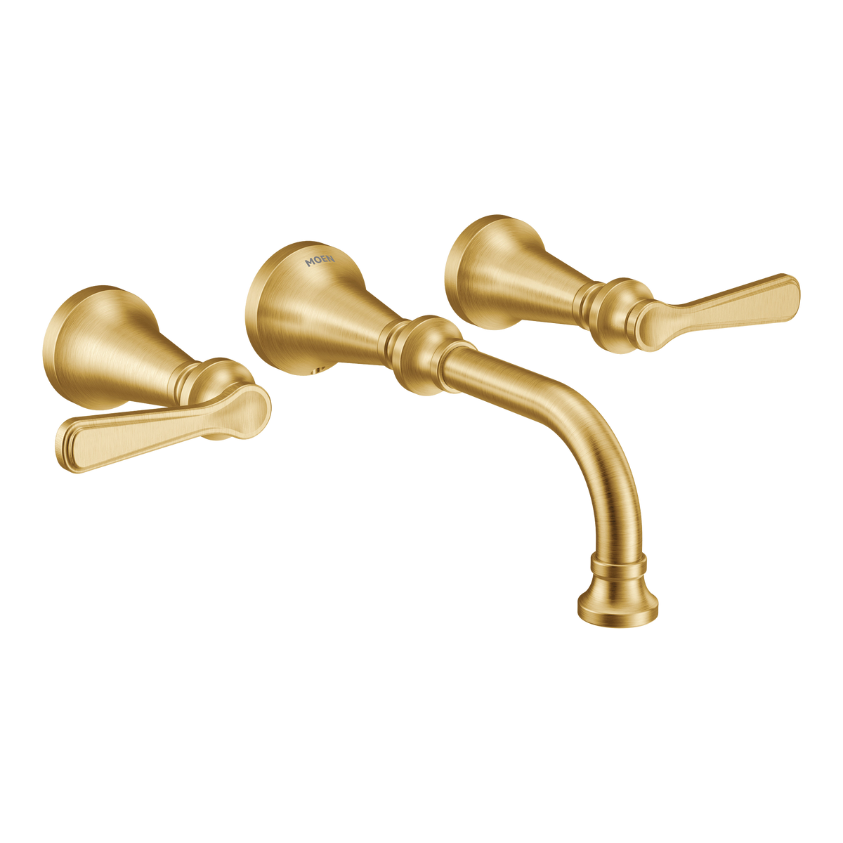 Moen Colinet Two-Handle Wall Mount Bathroom Faucet TS44104 in Brushed Gold (TS44104BG)