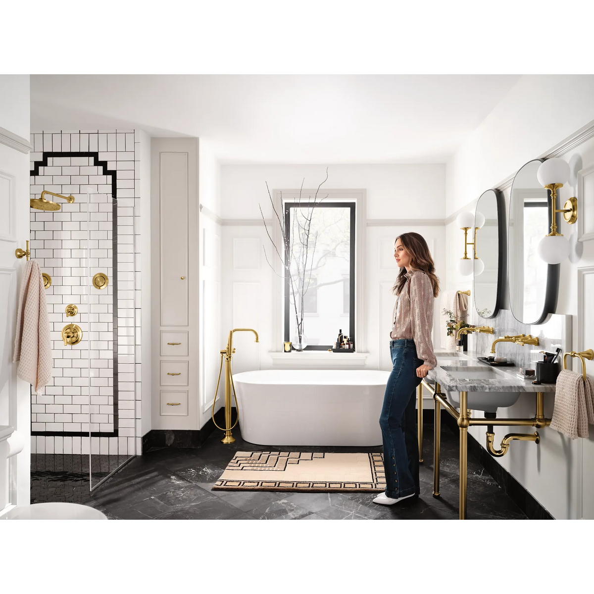 Moen One-Function 10" Diameter Spray Head Rainshower S112 in Brushed Gold (S112BG) - view 7
