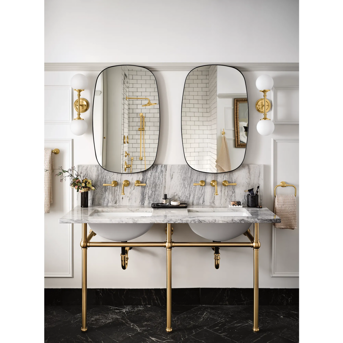 Moen Colinet Two-Handle Wall Mount Bathroom Faucet TS44104 in Brushed Gold (TS44104BG) - view 4