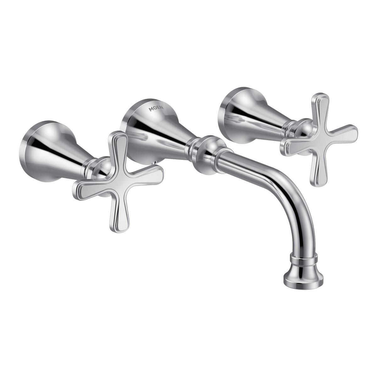 Moen Colinet Two-Handle Wall Mount Bathroom Faucet TS44105 in Chrome (TS44105)