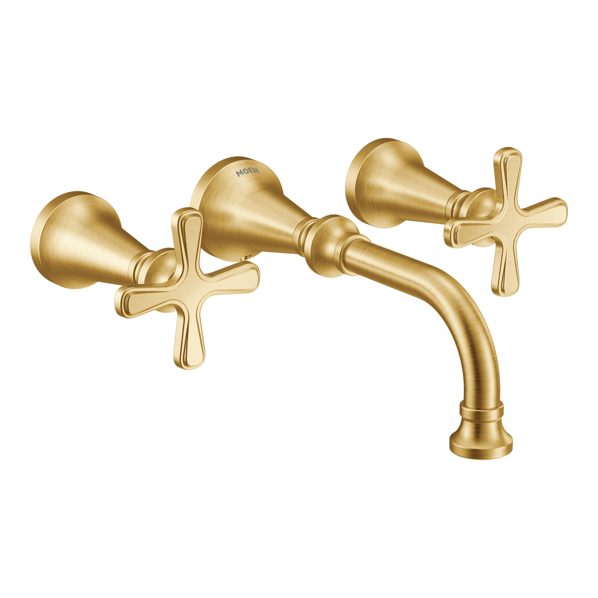 Moen Colinet Two-Handle Wall Mount Bathroom Faucet TS44105 in Brushed Gold (TS44105BG)