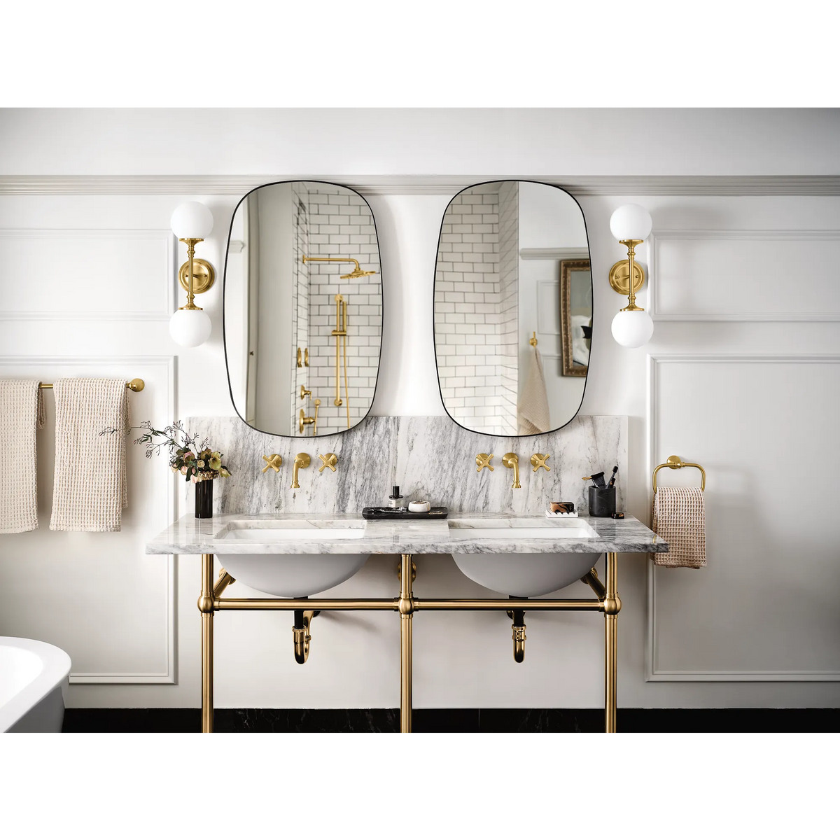 Moen Colinet Two-Handle Wall Mount Bathroom Faucet TS44105 in Brushed Gold (TS44105BG) - view 4