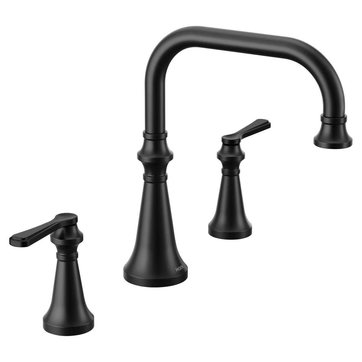 Moen Colinet Two-Handle High-Arc Roman Tub Faucet TS44503 in Matte Black (TS44503BL)