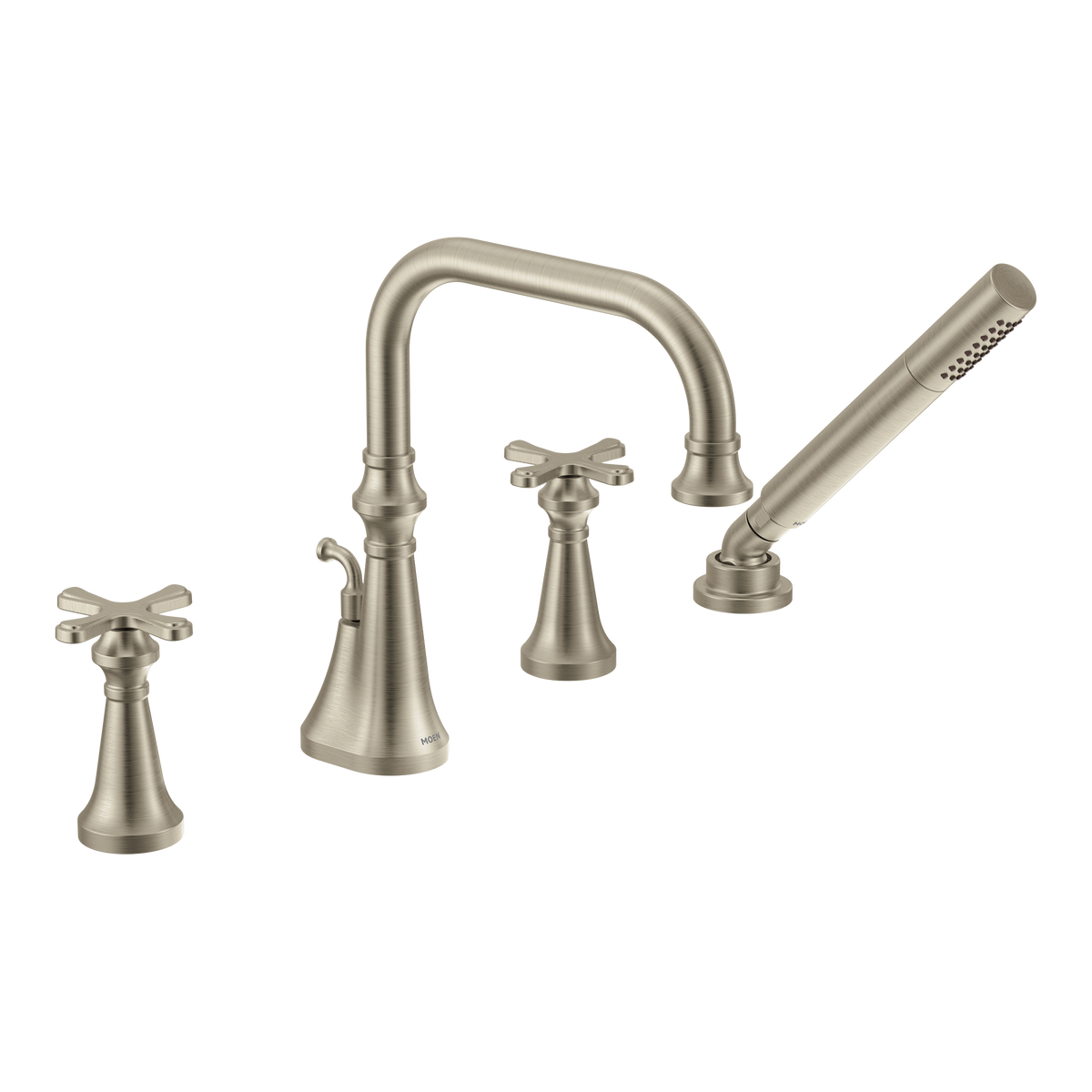 Moen Colinet Two-Handle High-Arc Roman Tub Faucet TS44506 in Brushed Nickel (TS44506BN)