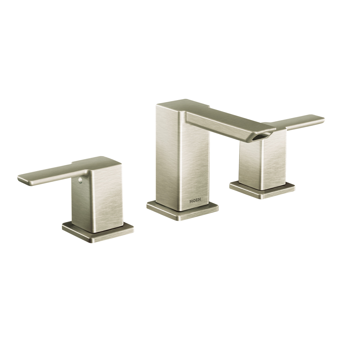 Moen 90 Degree Two-Handle Low-Arc Bathroom Faucet TS6720 in Brushed Nickel (TS6720BN)