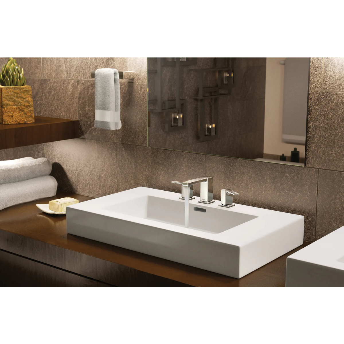Moen 90 Degree Two-Handle Low-Arc Bathroom Faucet TS6721 in Chrome (TS6721) - view 3
