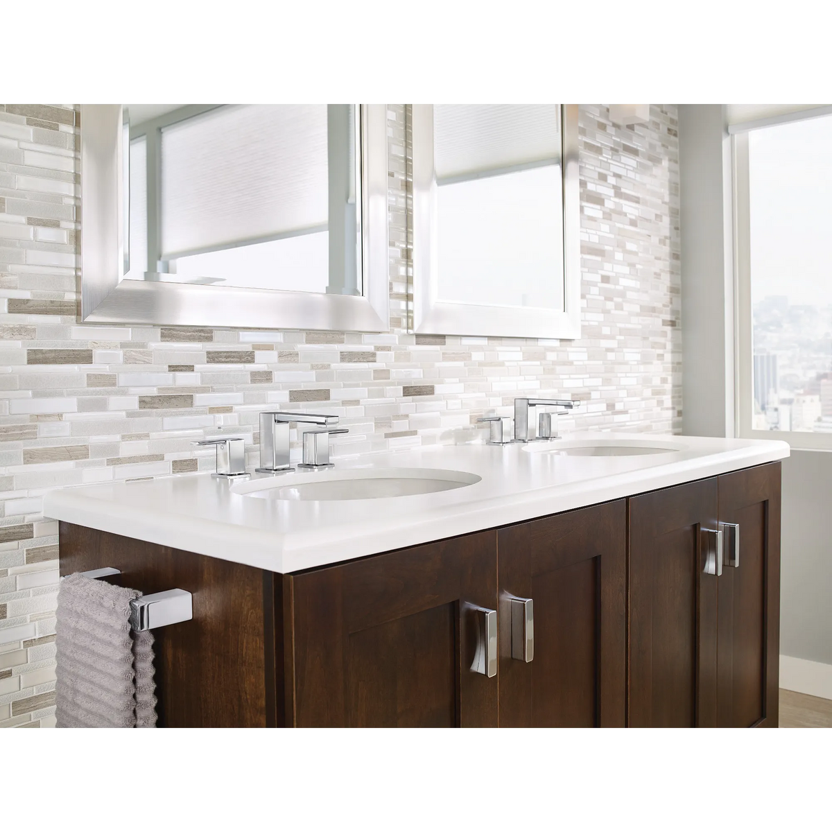 Moen 90 Degree Two-Handle Low-Arc Bathroom Faucet TS6721 in Chrome (TS6721) - view 2