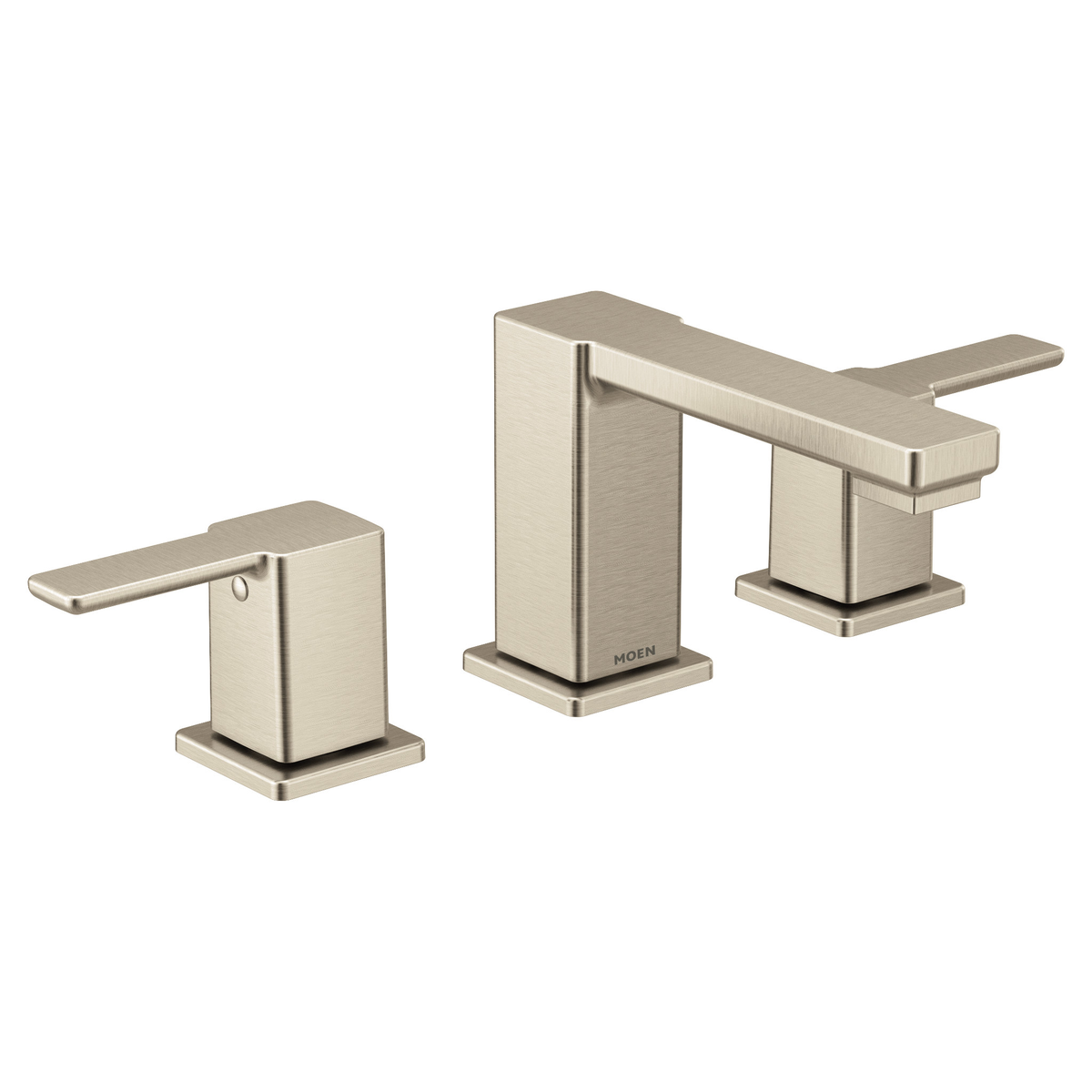 Moen 90 Degree Two-Handle Low-Arc Bathroom Faucet TS6721 in Brushed Nickel (TS6721BN)
