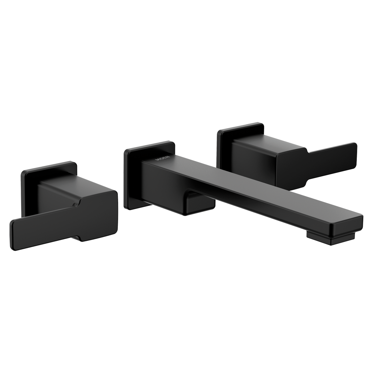 Moen 90 Degree Two-Handle Wall Mount Bathroom Faucet TS6731 in Matte Black (TS6731BL)