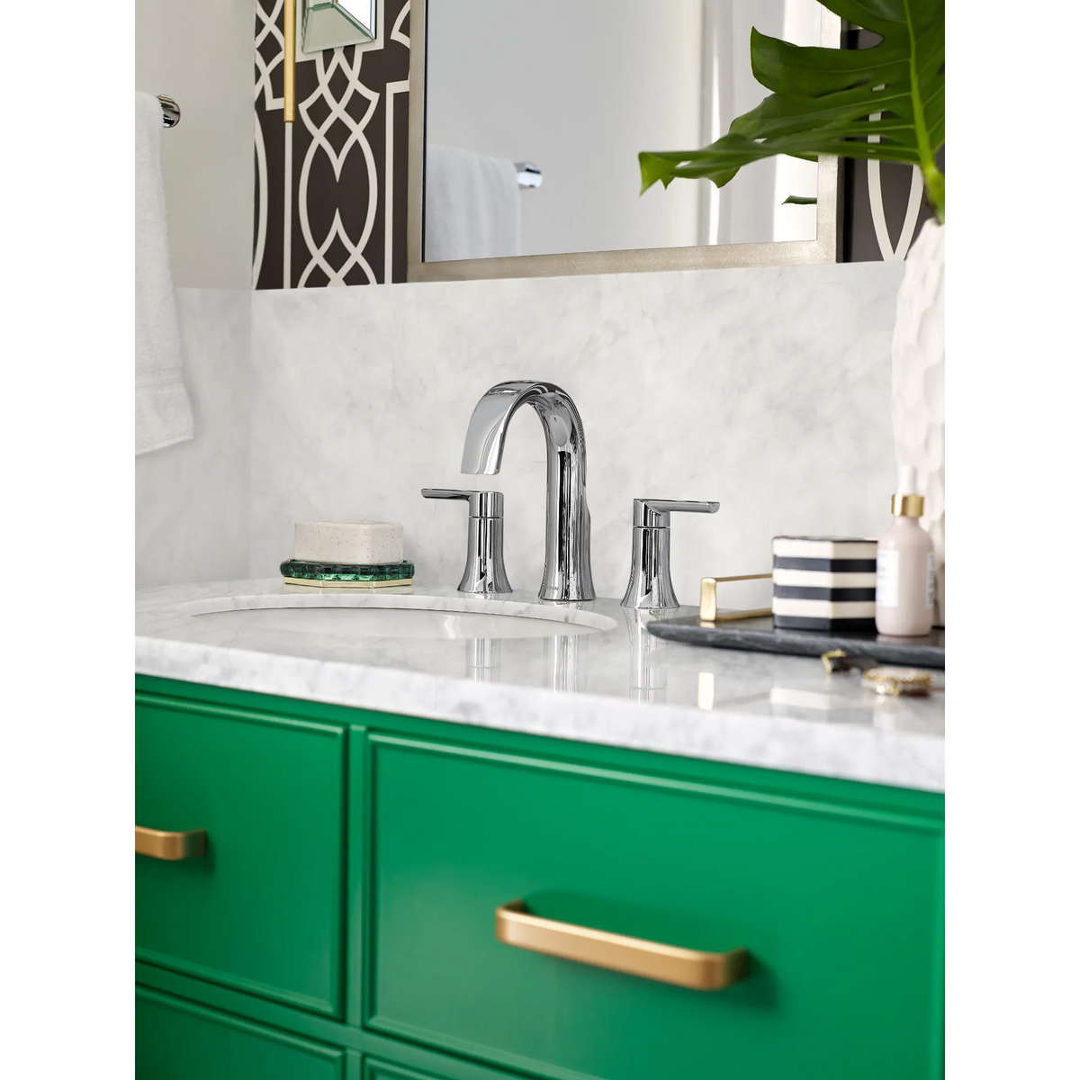 Moen Doux Two-Handle High-Arc Bathroom Faucet TS6925 in Chrome (TS6925) - view 3