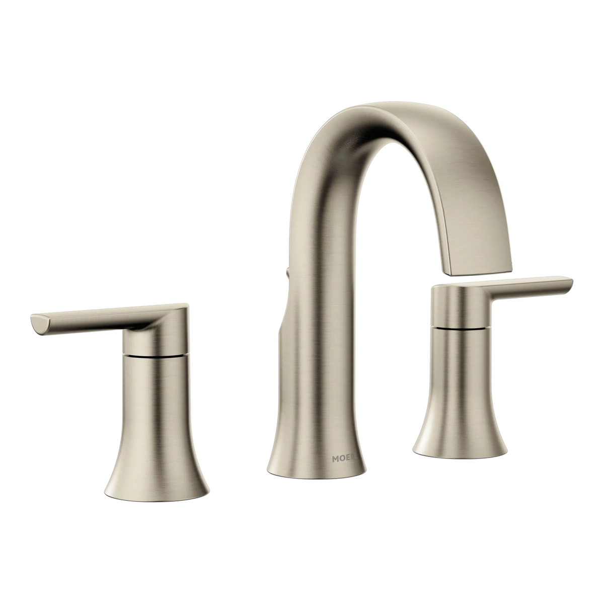 Moen Doux Two-Handle High-Arc Bathroom Faucet TS6925 in Brushed Nickel (TS6925BN) - view 2