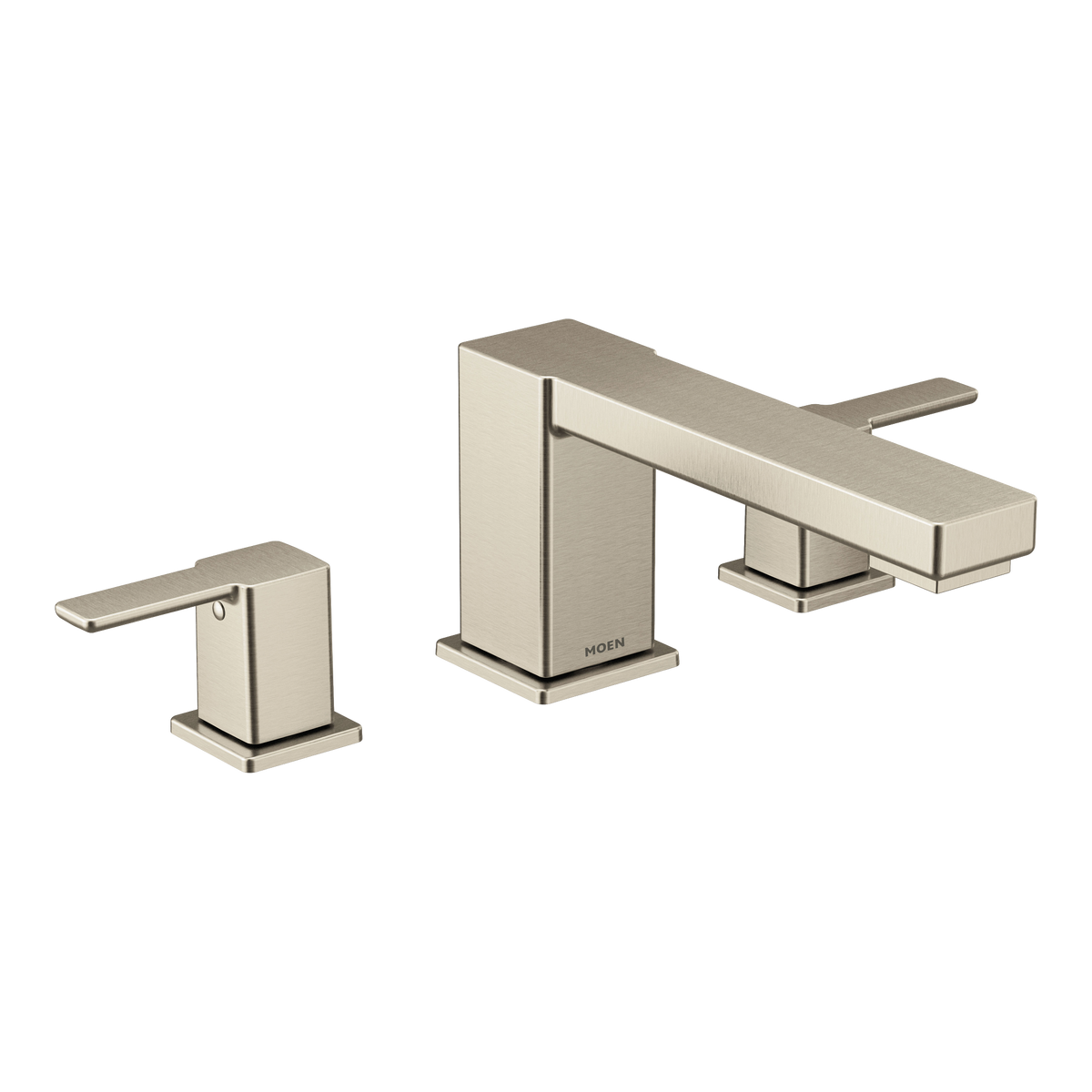 Moen 90 Degree Two-Handle High-Arc Roman Tub Faucet TS913 in Brushed Nickel (TS913BN)