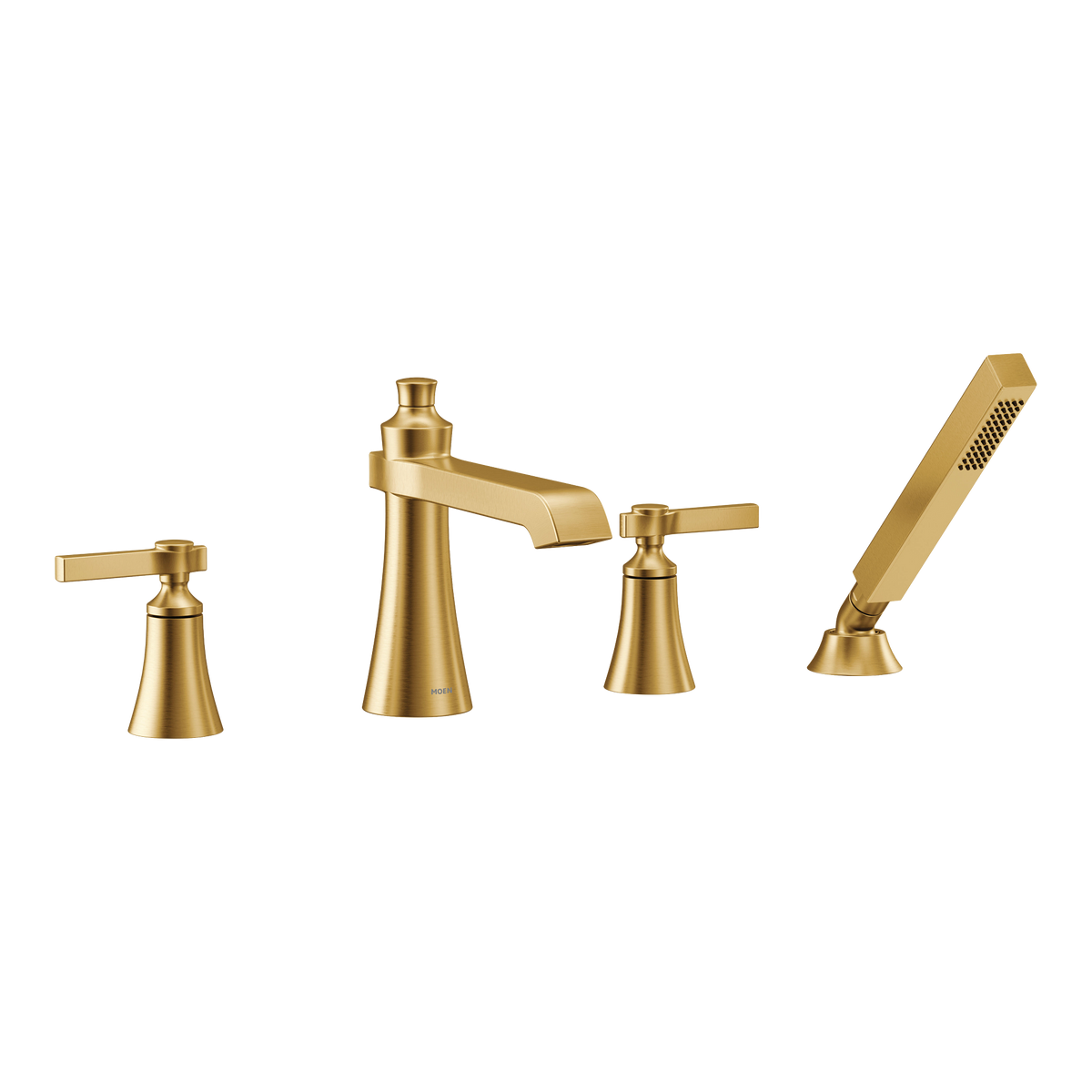 Moen Flara Two-Handle High-Arc Roman Tub Faucet TS928 in Brushed Gold (TS928BG)