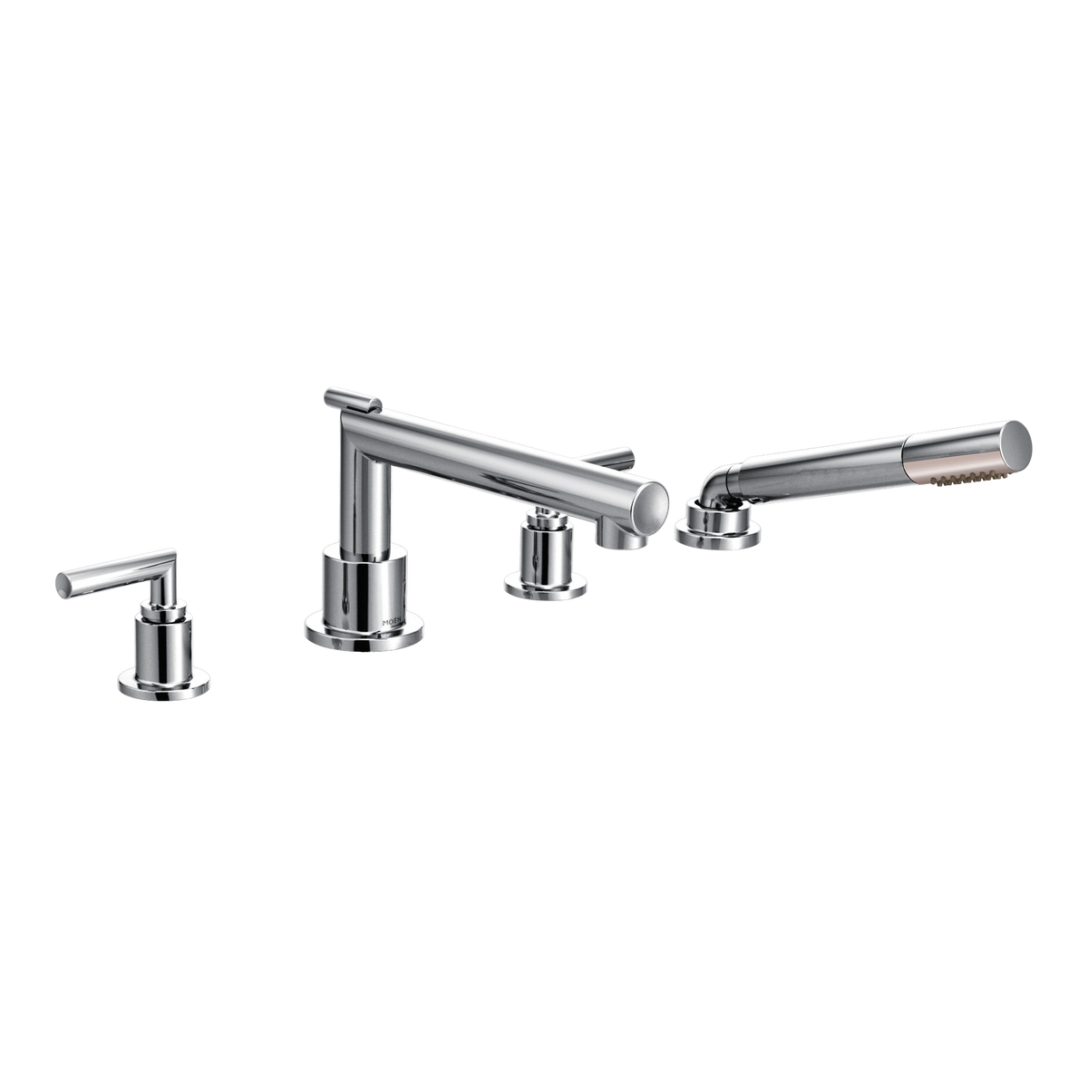 Moen Arris Two-Handle Diverter Roman Tub Faucet With Hand Shower TS93004 in Chrome (TS93004)