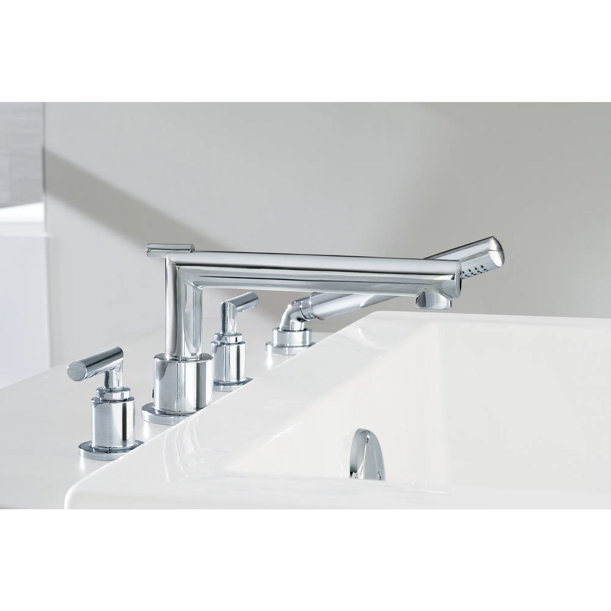 Moen Arris Two-Handle Diverter Roman Tub Faucet With Hand Shower TS93004 in Chrome (TS93004) - view 4
