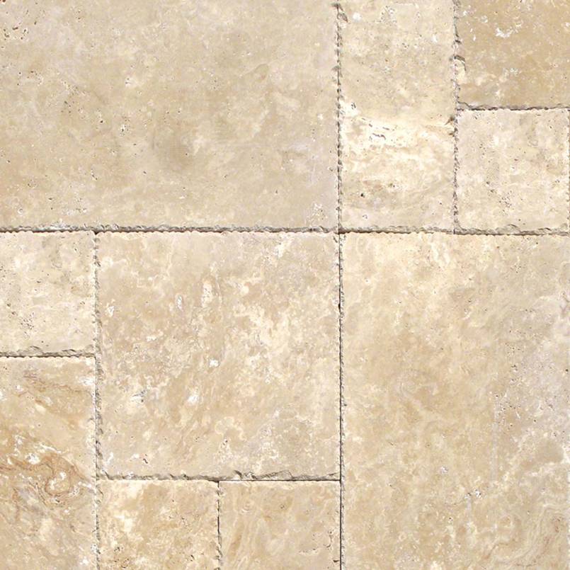 MSI Tuscany Beige Honed Unfilled Chiseled Brushed Travertine tile (TTBEIG-PAT-HUCB) – MSI product image