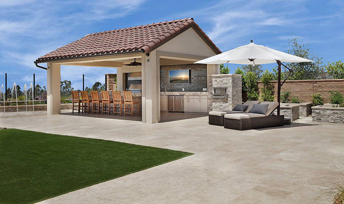 MSI Silver Travertine stacked stone 6 x 24 (LPNLTSIL624)
