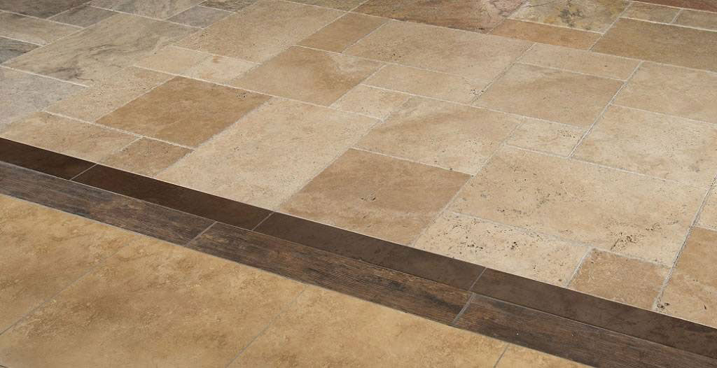 MSI Tuscany Walnut Honed Unfilled Chiseled Travertine tile (TTWAL-PAT-HUFC) – MSI room scene
