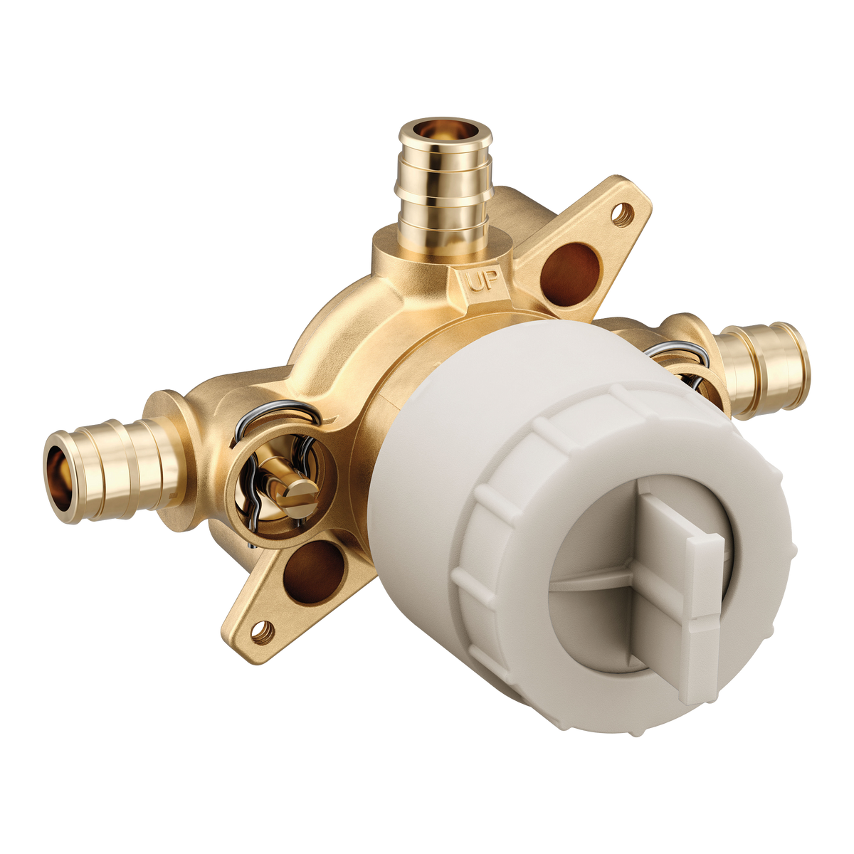 Moen M-CORE 3 Port 1/2" Cold Expansion Pex Connection with Stops U130CXS in Chrome (U130CXS)
