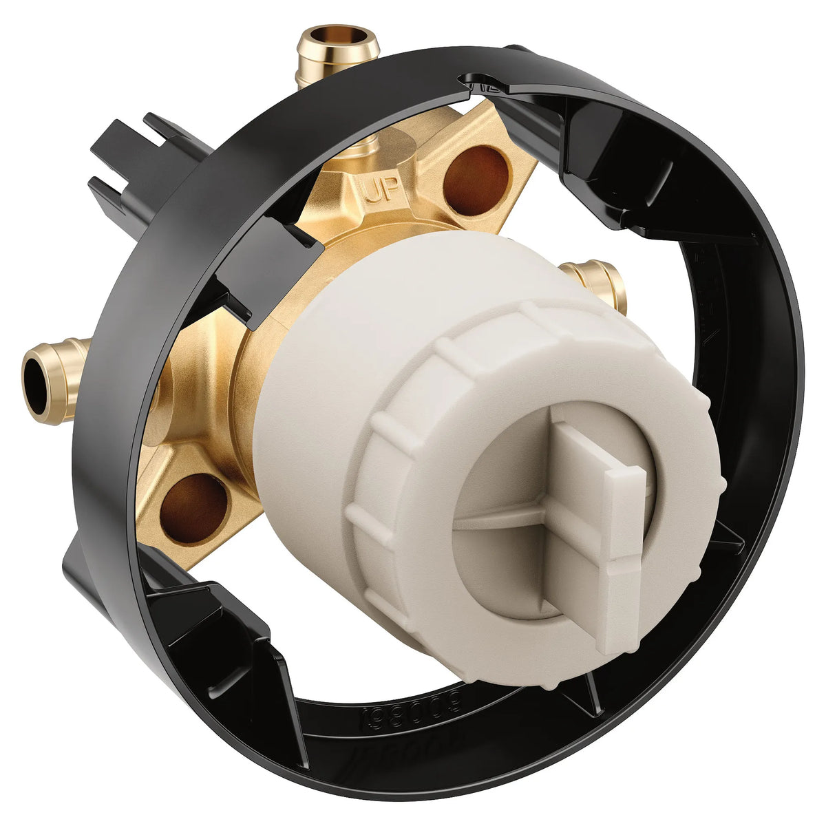 Moen M-CORE 3 Port 1/2" Crimp Ring Pex Connection U130X in Chrome (U130X) - view 2