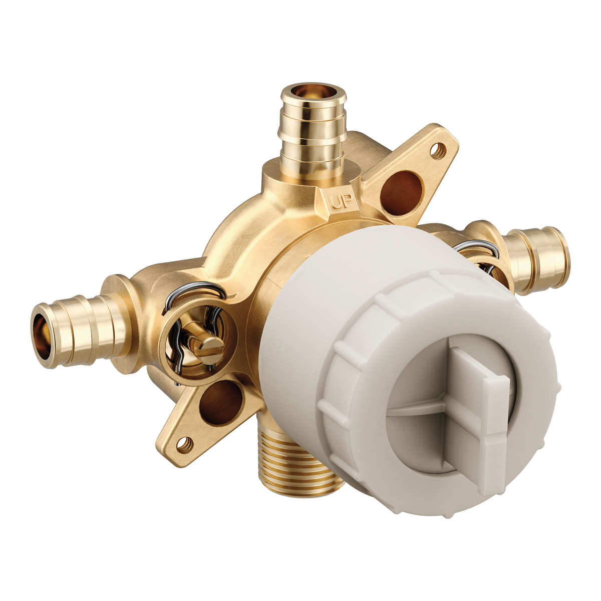 Moen M-CORE 4 Port 1/2" Cold Exp Pex with CC/IPS Tub Connection Includes Stops U140CXS in Chrome (U140CXS)