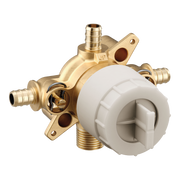 Moen M-CORE 4 Port 1/2" Crimp Ring Pex with CC/IPS Tub Connection Includes Stops U140XS in Chrome (U140XS)