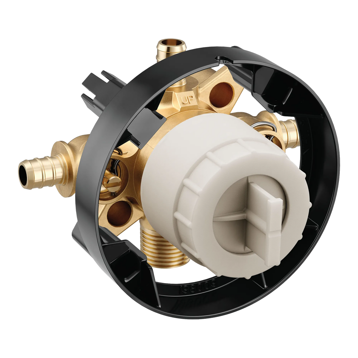 Moen M-CORE 4 Port 1/2" Crimp Ring Pex with CC/IPS Tub Connection Includes Stops U140XS in Chrome (U140XS) - view 2