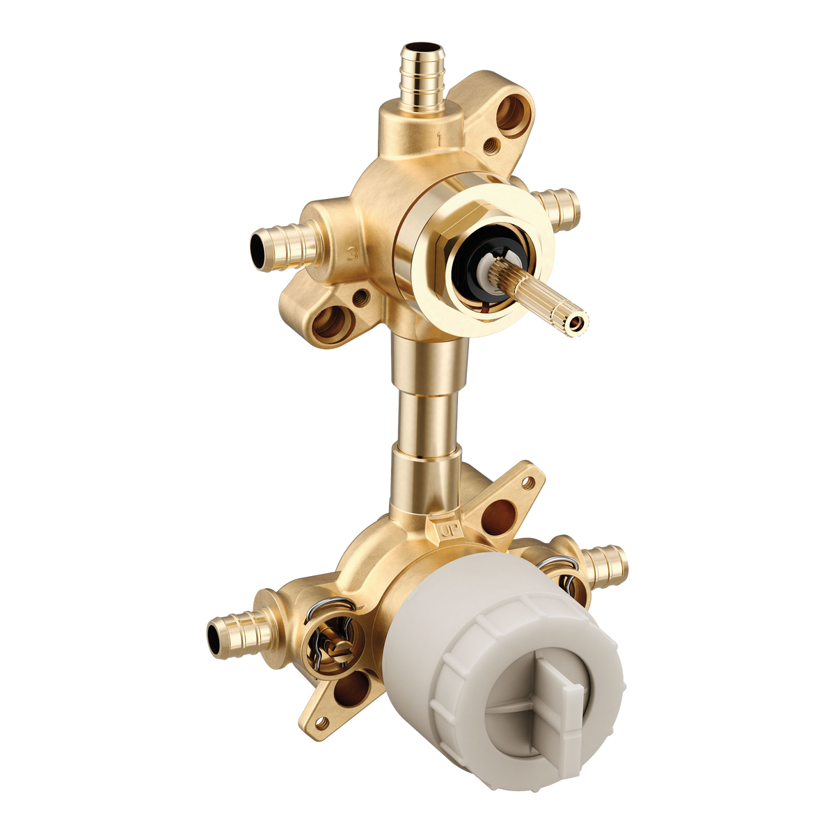 Moen M-CORE Transfer 1/2" Crimp Ring Pex Connection Includes Pressure Balancing Stops Volume Control U232XS in Chrome (U232XS)