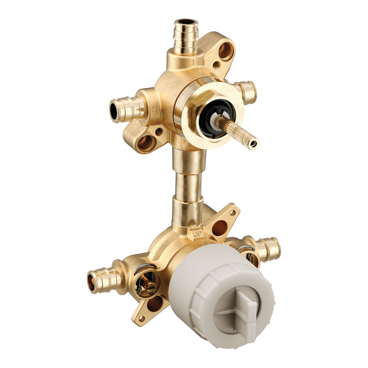 Moen M-CORE Transfer 1/2" Cold Expansion Pex Connection Includes Pressure Balancing Stops Volume Control U362CXS in Chrome (U362CXS)