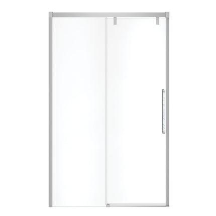 Uptown 44-47 x 76 in. 8 mm Sliding Shower Door for Alcove Installation with Clear glass in Chrome & White Marble - Plumbing Market