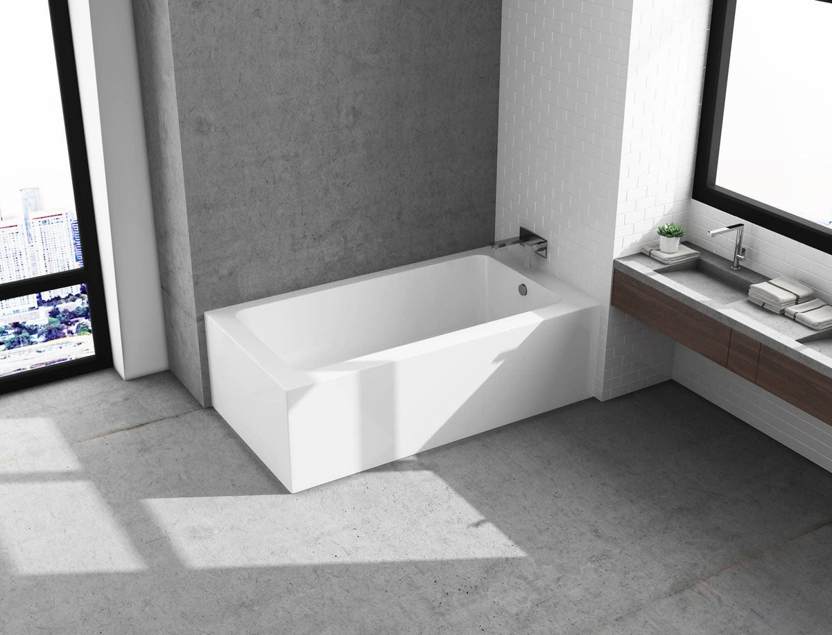 Oceania Urbania 6031 Bathtub 60" x 31" x 17.5" - Alcove, Corner or Back-to-Wall