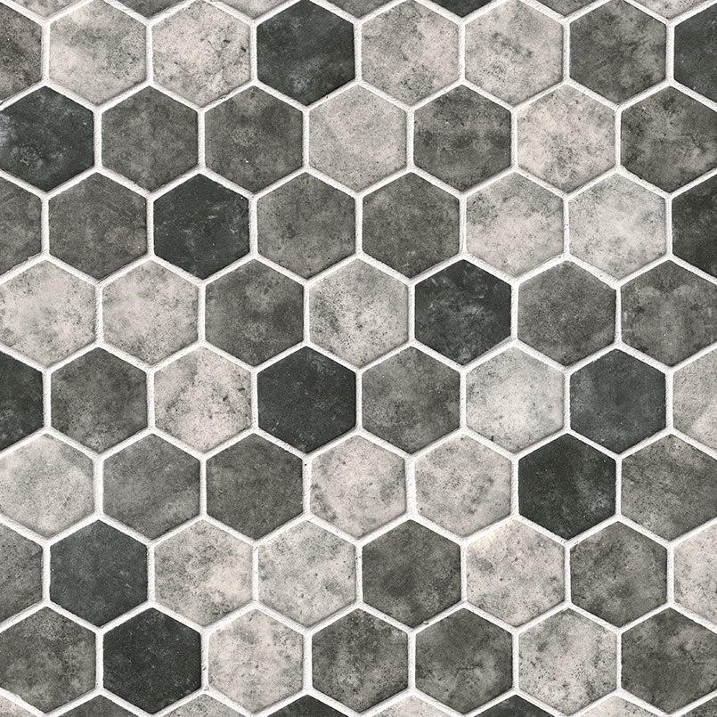 MSI Urban Tapestry 2" Hexagon Glass mosaic (SMOT-GLS-UT6MM) – MSI product image
