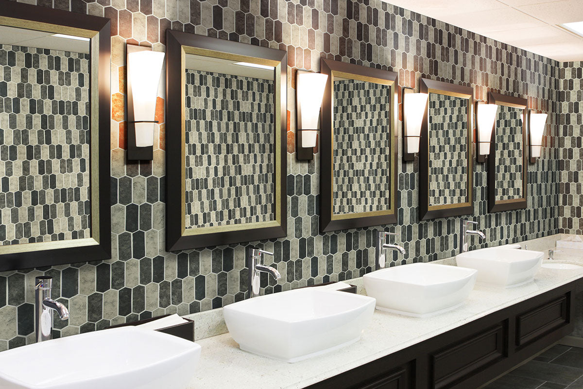 MSI Urban Tapestry Picket Glass mosaic (SMOT-GLSPK-UT6MM) – MSI room scene