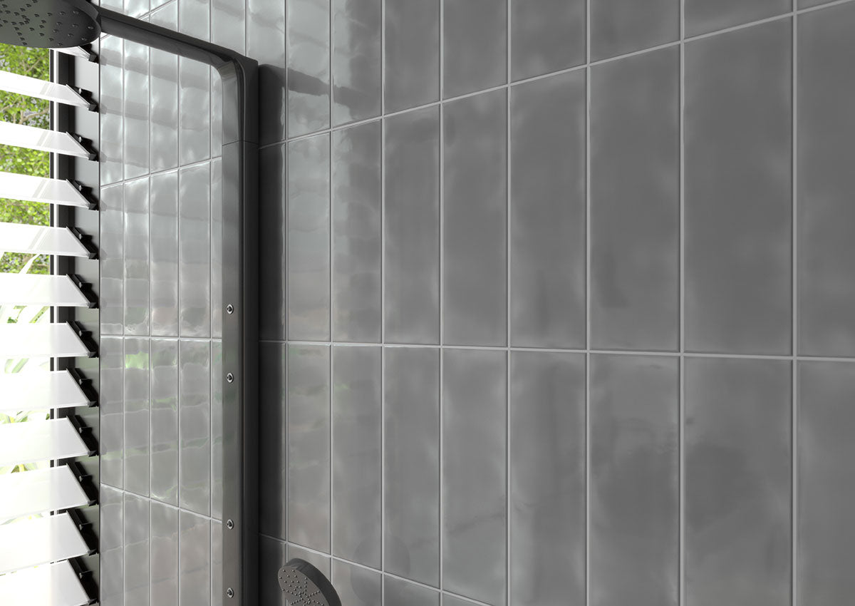 MSI Urbano Graphite 4 x 12 Glossy Ceramic tile (NURBGRA4X12) – MSI room scene
