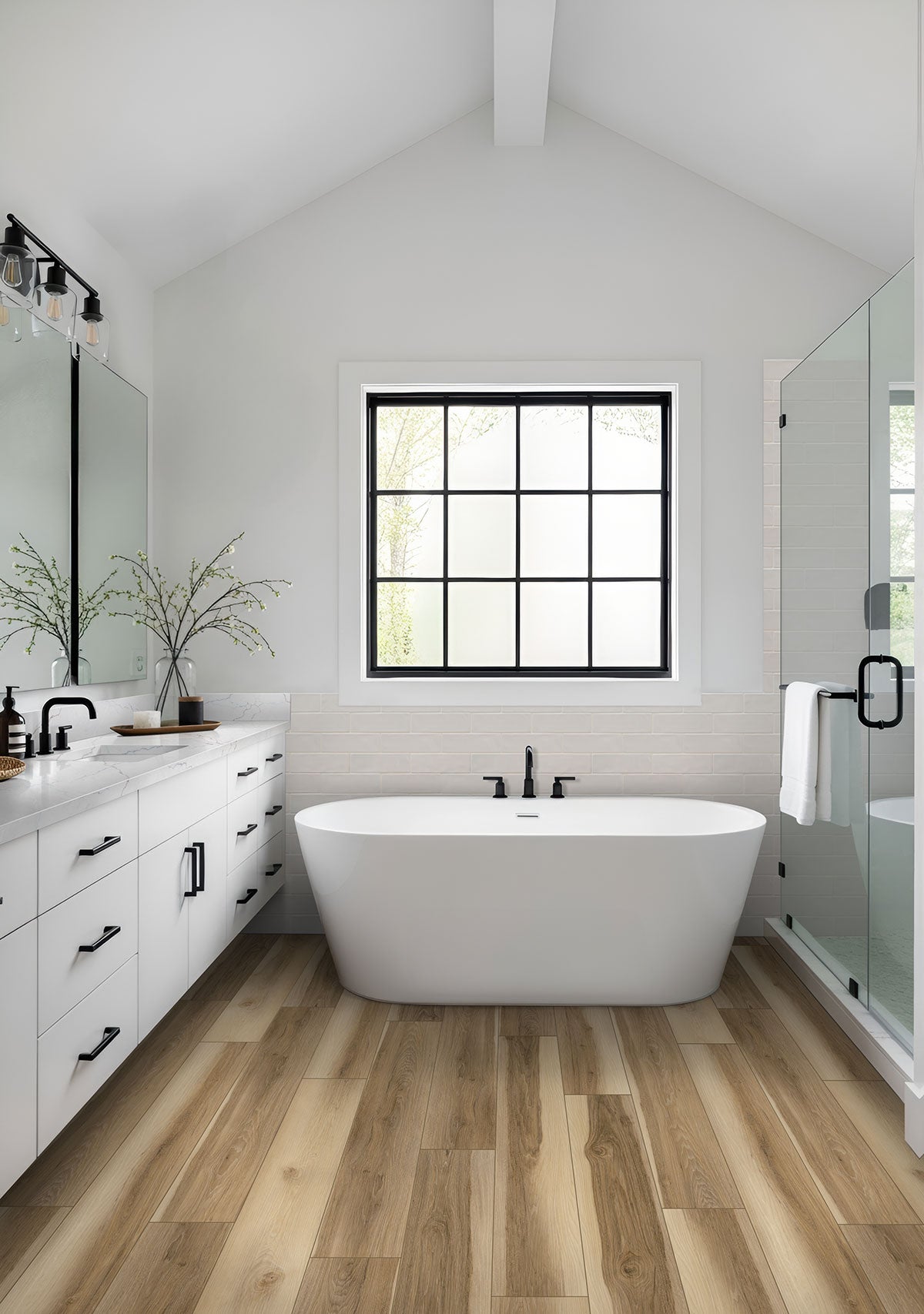 MSI Urbano Pure 3D Mix 4 x 12 Glossy Ceramic tile (NURBPURMIX4X12) – MSI room scene (bathroom)