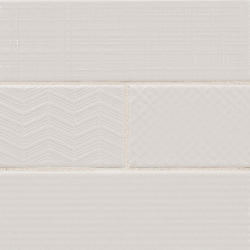 MSI Urbano Pure 3D Mix 4 x 12 Glossy Ceramic tile (NURBPURMIX4X12) – MSI product image