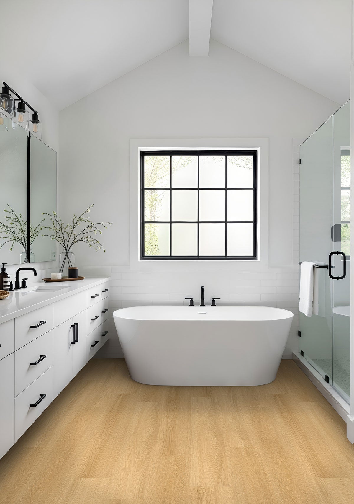 MSI Urbano Pure 4 x 12 Glossy Ceramic tile (NURBPUR4X12) – MSI room scene (bathroom)