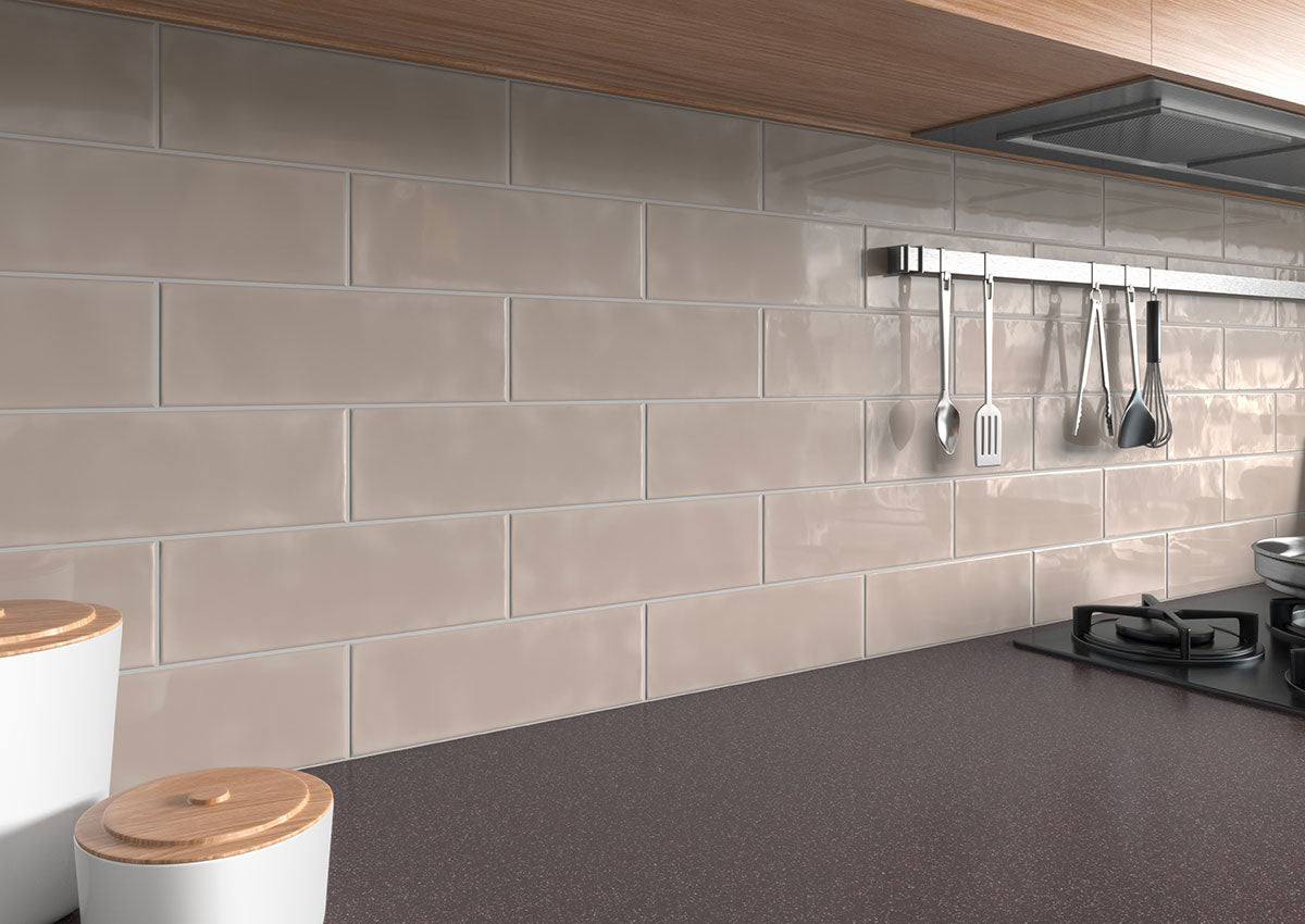 MSI Urbano Warm Concrete 4 x 12 Glossy Ceramic tile (NURBWARCON4X12) – MSI room scene